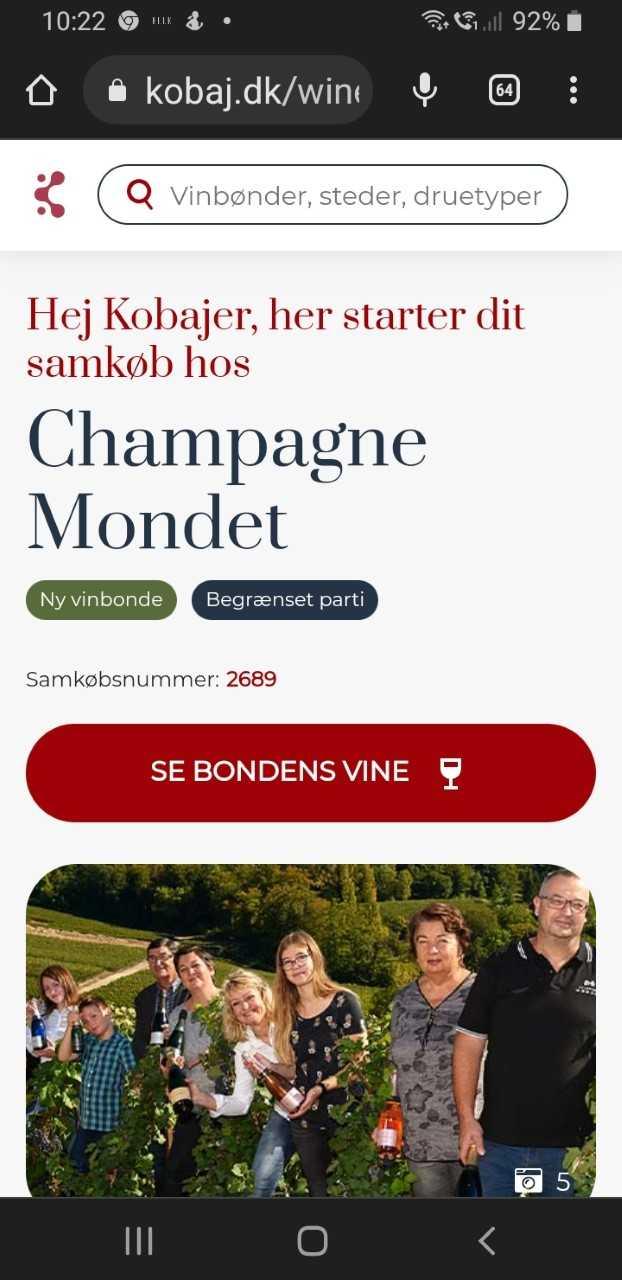 Nos Champagnes disponibles au Danemark / Suède/Allemagne/Autriche